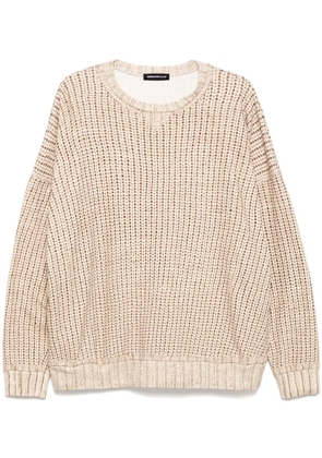 Undercover fake knit printing sweater - Neutrals
