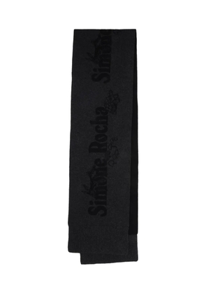 Simone Rocha logo-embellishment scarf - Black