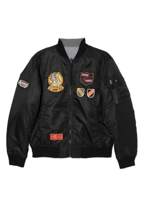 izzue logo-patch jacket - Black
