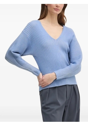 DKNY V-neck ribbed jumper - Blue