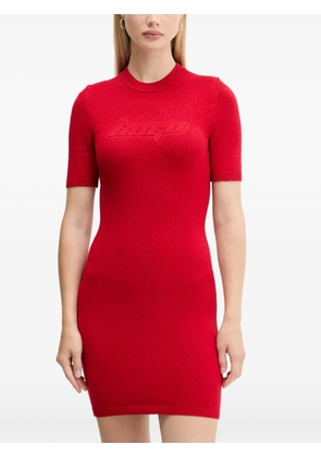 HUGO short-sleeve logo dress - Red