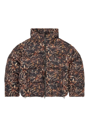 Diesel tarantulas-print hooded padded jacket - 900A