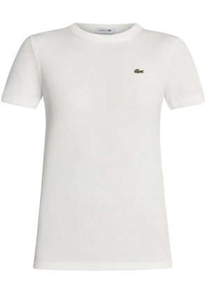 Lacoste logo-patch cotton T-shirt - White