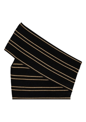 Balmain striped cropped top - Black
