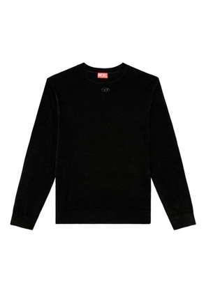 Diesel K-Cevro round-neck Oval D logo plaque sweater - Black