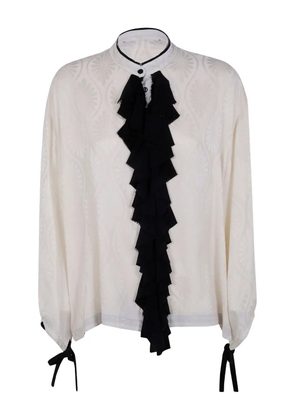 IBRIGU ruffled shirt - White