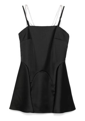GCDS satin mini dress - Black