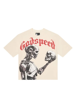 GODSPEED Mankind vs AI graphic-print T-shirt - Neutrals