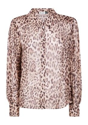 Rixo Mila shirt - Brown