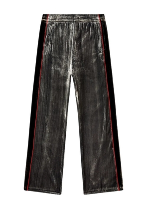 Diesel P-Hay velour side-stripe trousers - Grey