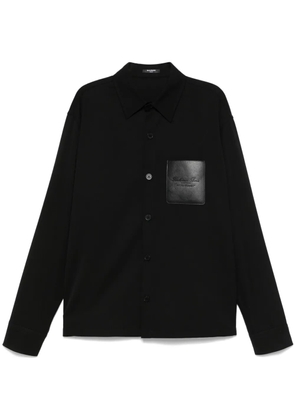 Balmain logo-debossed shirt - Black