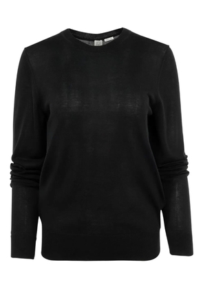 TOTEME crew-neck long-sleeve sweater - Black