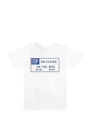 Vlone Stop Snitching graphic T-shirt - White