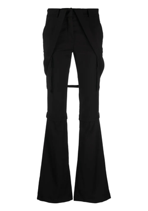 ANDREĀDAMO detachable-leg cargo trousers - Black