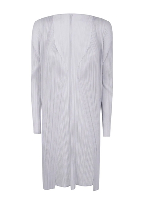 Pleats Please Issey Miyake pleated cardi-coat - Grey