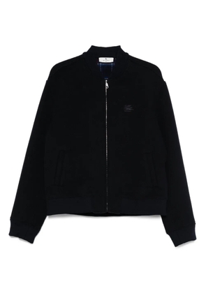 ETRO embroidered zip-up bomber jacket - Blue
