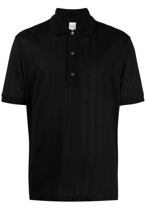 Paul Smith striped organic-cotton polo shirt - Black