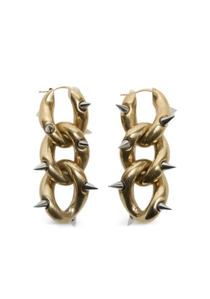 Acne Studios spiked chain earrings - Gold