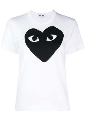 Comme Des Garçons Play logo-print cotton T-shirt - White
