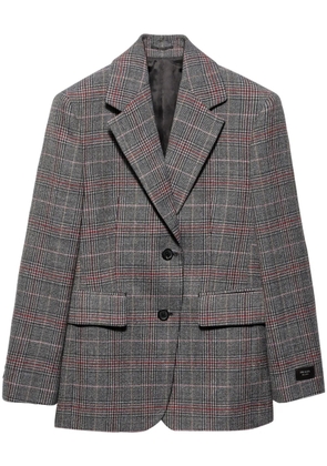 Prada Prince of Wales checked wool blazer - Brown