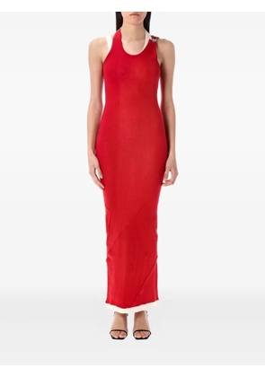 Jean Paul Gaultier ribbed cotton dress - Red