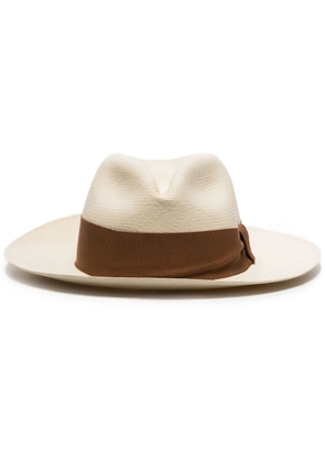 Frescobol Carioca Rafael ribbon-detail fedora - Neutrals