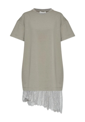 MUNTHE lace-trim mini dress - Grey