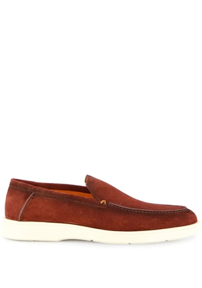 Santoni suede loafers - Brown
