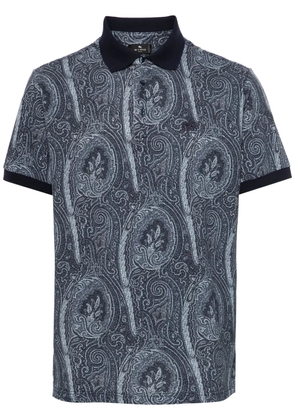 ETRO paisley-print polo shirt - Blue