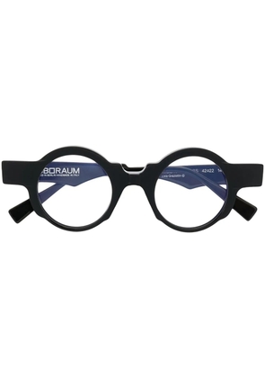 Kuboraum round-frame glasses - Black