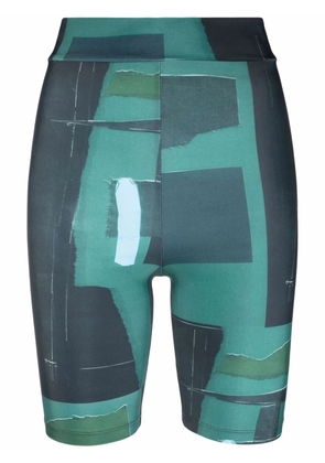 Henrik Vibskov graphic-print shorts - Green