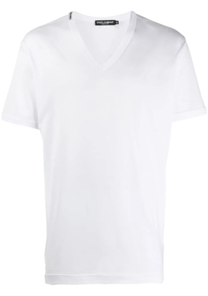 Dolce & Gabbana V-neck cotton T-shirt - White