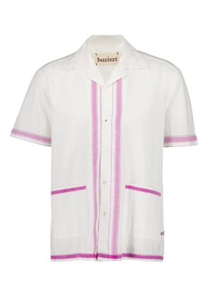 Baziszt stripe-pocket shirt - White