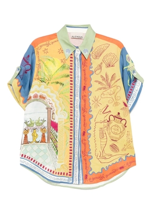 ALEMAIS surrealist summer shirt - Yellow