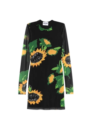 MOSCHINO JEANS long-sleeved floral dress - Black