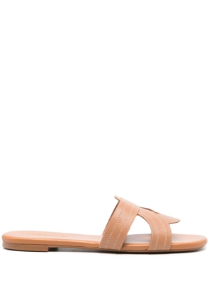 Clergerie Ivory leather sandals - Brown