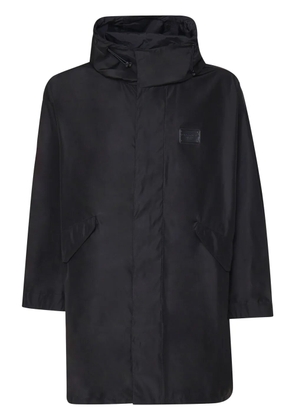 Dolce & Gabbana logo-plaque parka - Black