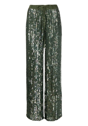 P.A.R.O.S.H. sequin wide-leg trousers - Green