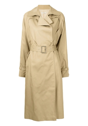 Boyarovskaya heart-cut belted trench coat - Brown