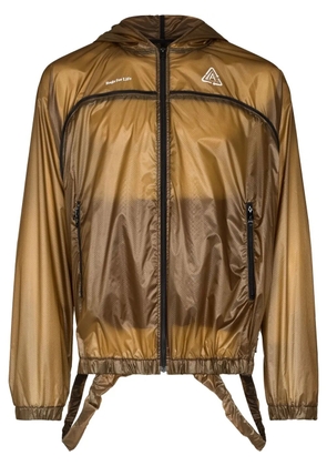 Undercover logo-print hooded performance jacket - Brown