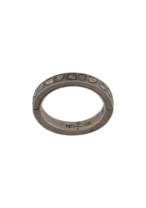 Parts of Four diamond detail band ring - Silver