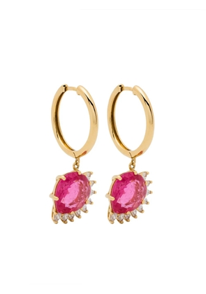 Pascale Monvoisin 18kt yellow gold Sun Nº2 diamond and tourmaline single earring