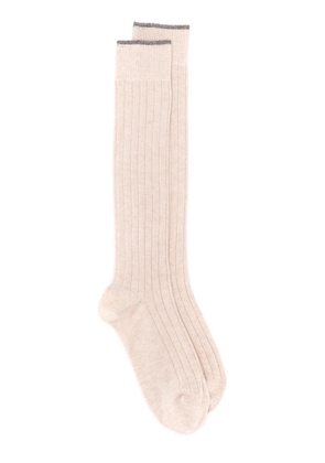 Brunello Cucinelli long length socks - Neutrals