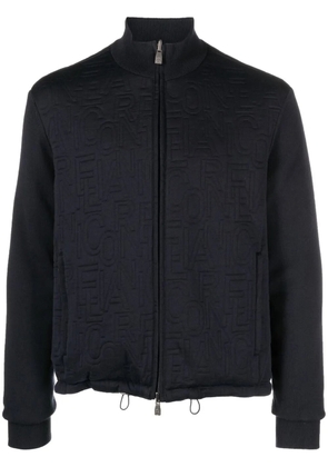 Corneliani logo bomber jacket - Blue