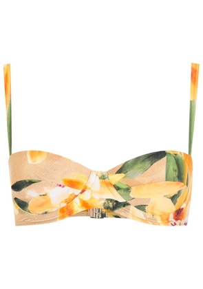 Lenny Niemeyer floral-print bikini top - Yellow