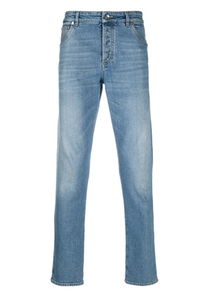 Brunello Cucinelli Brunello Cucinelli Mens Comfort Denim Slim Fit Five-pocket Trousers In Light Washed Denim - Blue