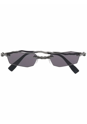 Kuboraum H40 rectangle-frame sunglasses - Black