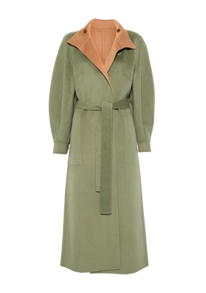 ALICIA AUDREY Olympia balloon-sleeve belted coat - Green