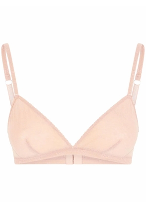 Dolce & Gabbana Jacquard tulle triangle bra - Pink