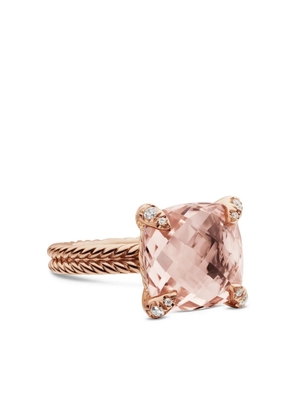 David Yurman 18kt rose gold Chatelaine morganite and diamond ring (11mm) - Pink